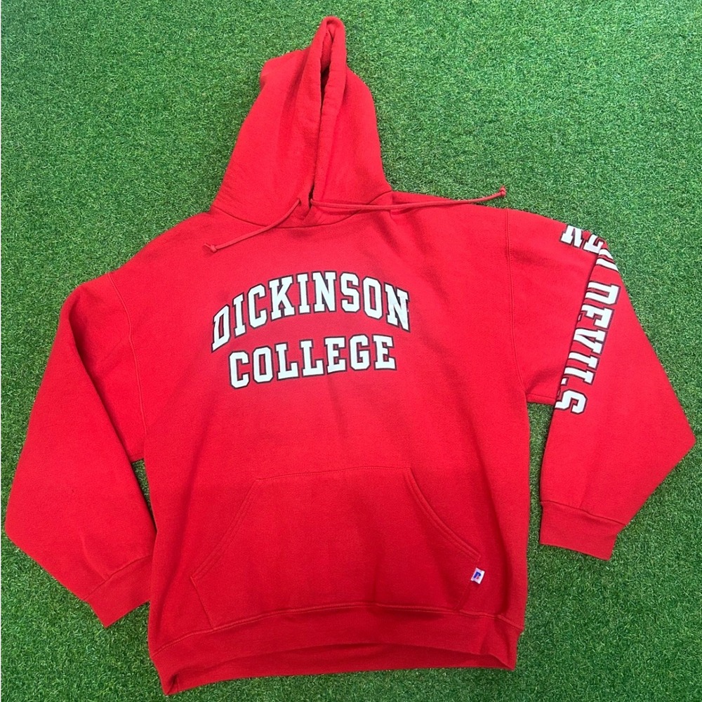 Russell Athletic‎ Dickinson College Red Devils Hoodie Red Large Sweatshirt